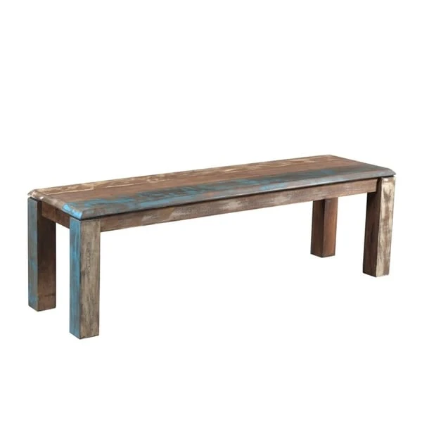 Handmade 50 Old Reclaimed Wood Bench (India) - 50 x 16 x 18