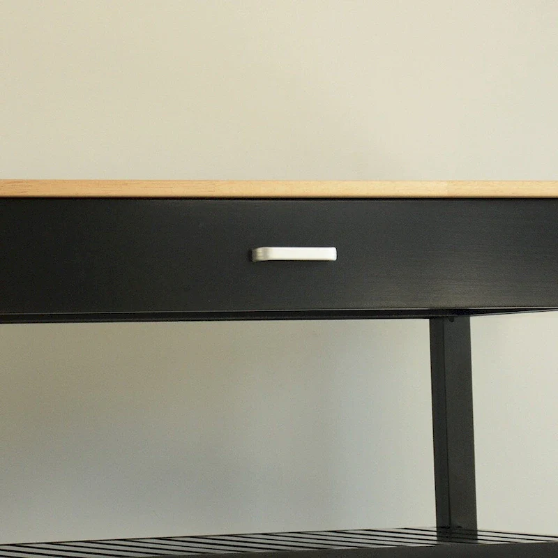 MDF Kitchen Cart with Two Lockable Wheels