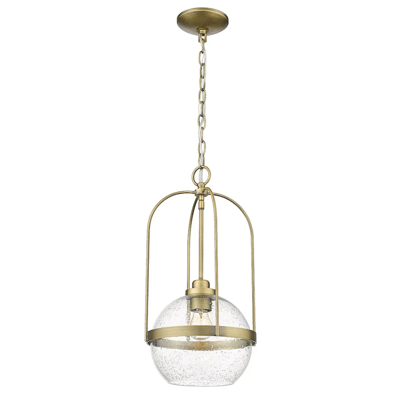 Devonshire 1-light Pendant w/ Clear Seeded Glass