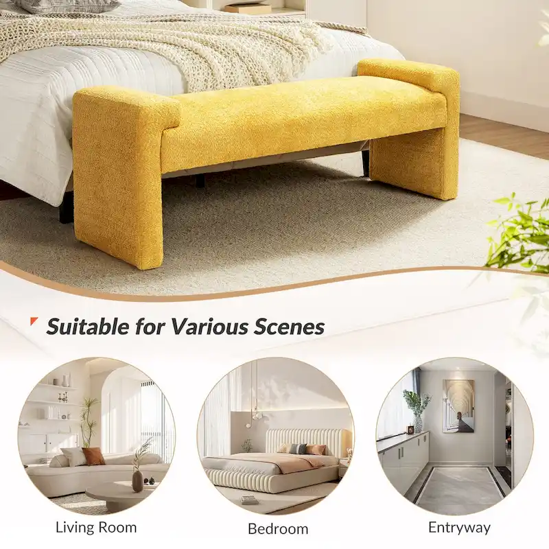 Roland Upholstered Bedroom Bench by HULALA HOME
