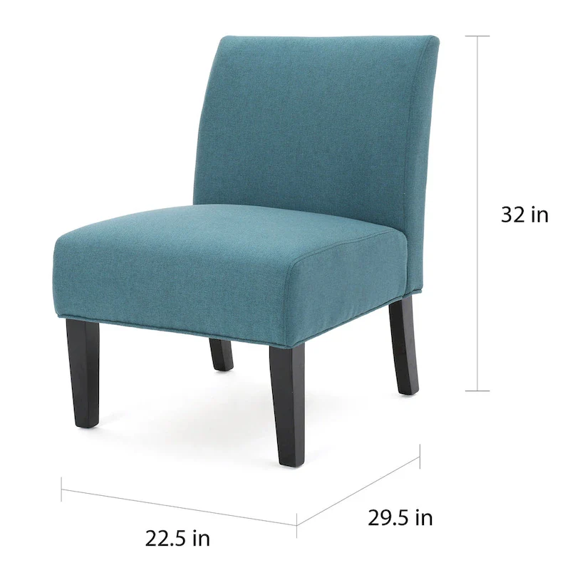Modern Fabric Slipper Chair - 22.50 L x 29.50 W x 32.00 H
