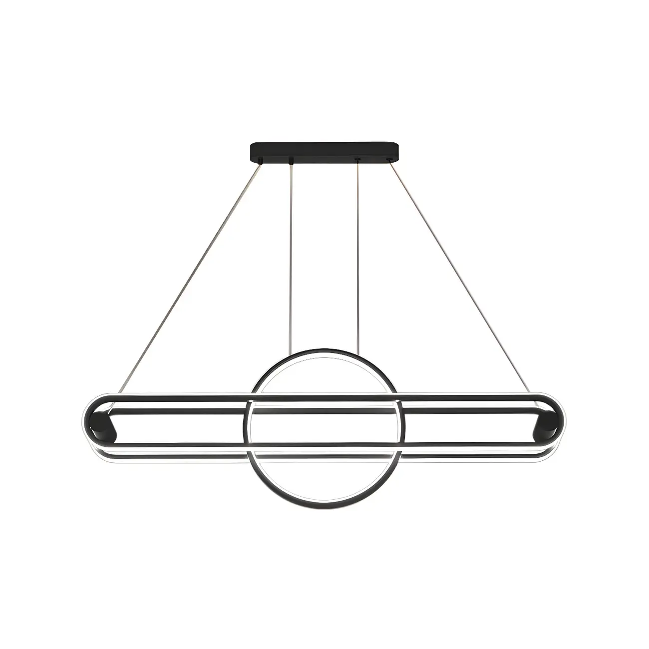 Adjustable Modern Iron Linear Pendant Light