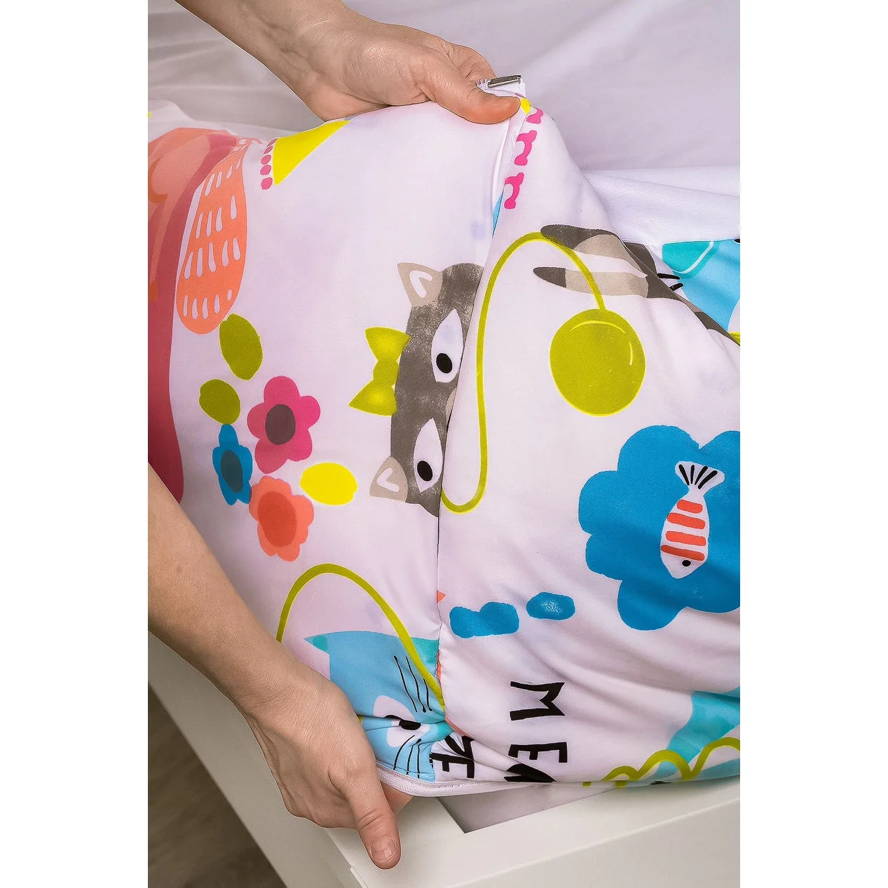 Siscovers I Heart Cats Bunkie Deluxe Zipper Bedding Set