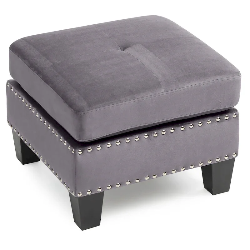 Copper Grove Meharrize Tufted Velvet Ottoman