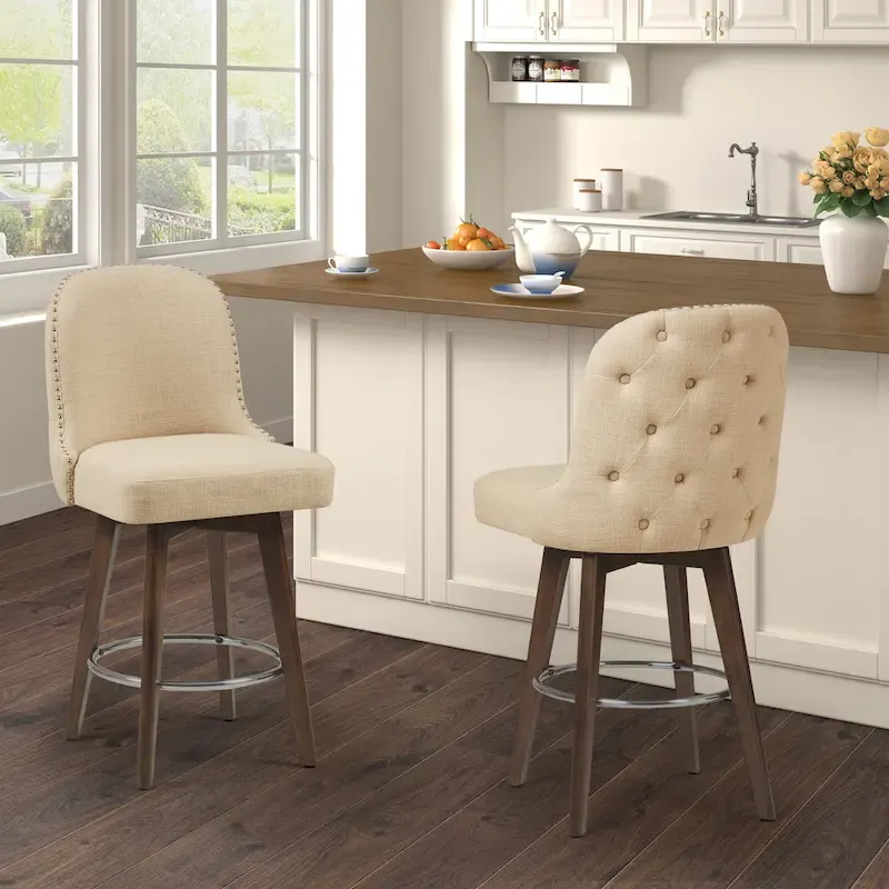 Counter Stool with 360-Degree Swivel Seat