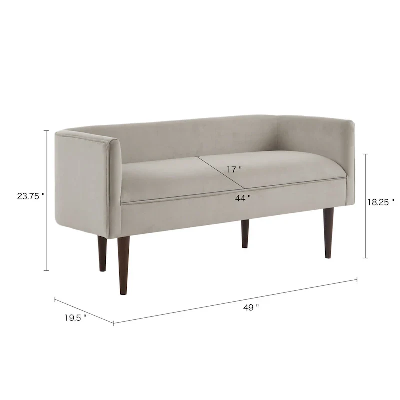 Madison Park Lovisa Cream Accent Bench