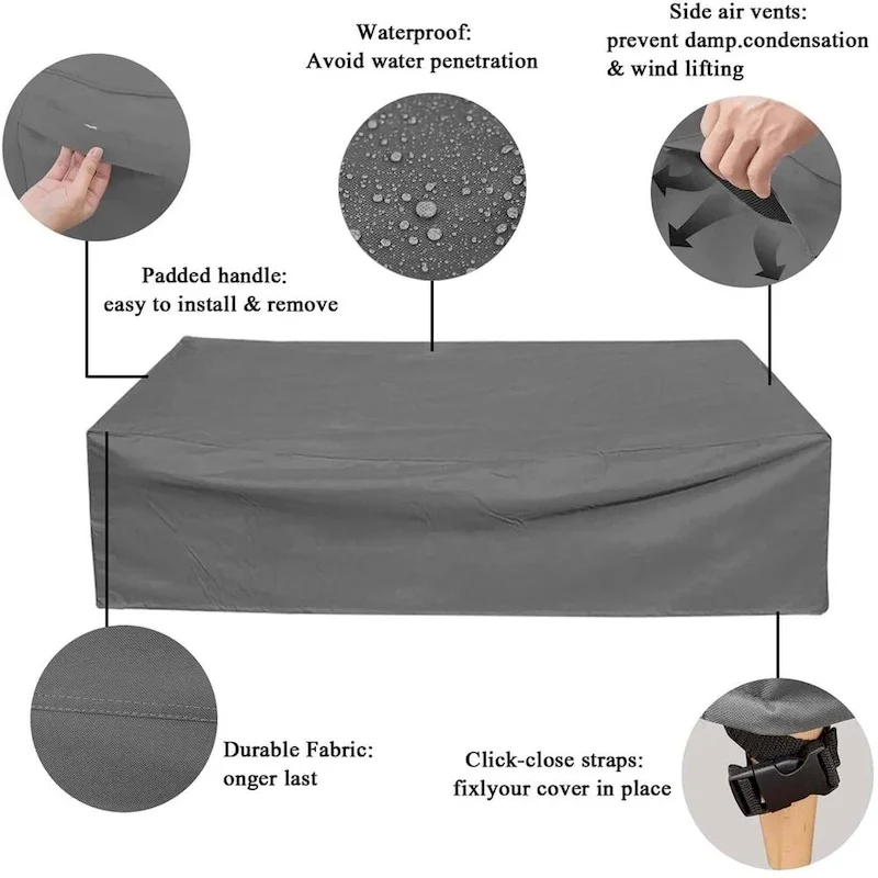 Outdoor Cover Waterproof & Windproof Fits 12-Seat Tables & Sofas