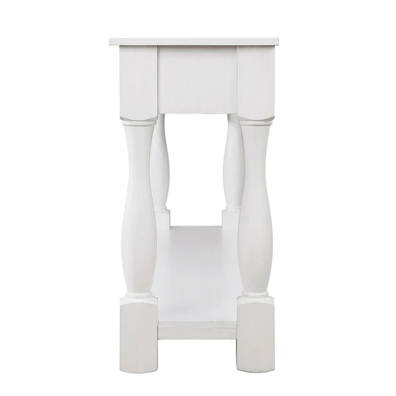 Wood Console Table with 3 Drawers and 1 Bottom Shelf