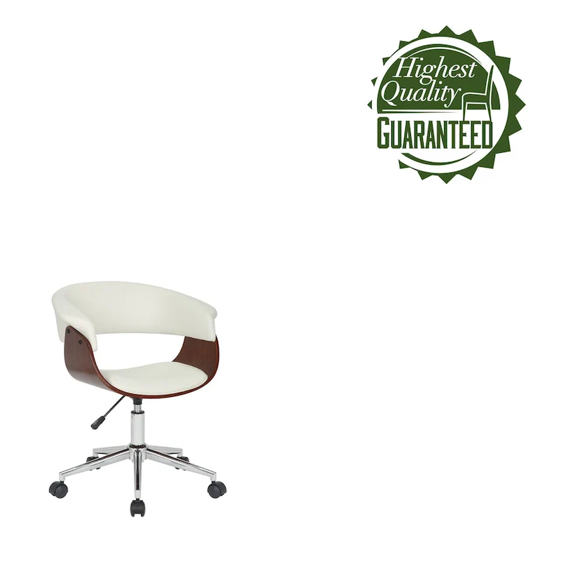 Carson Carrington Sauoarkrokur Faux Leather Office Chair with Chrome Base