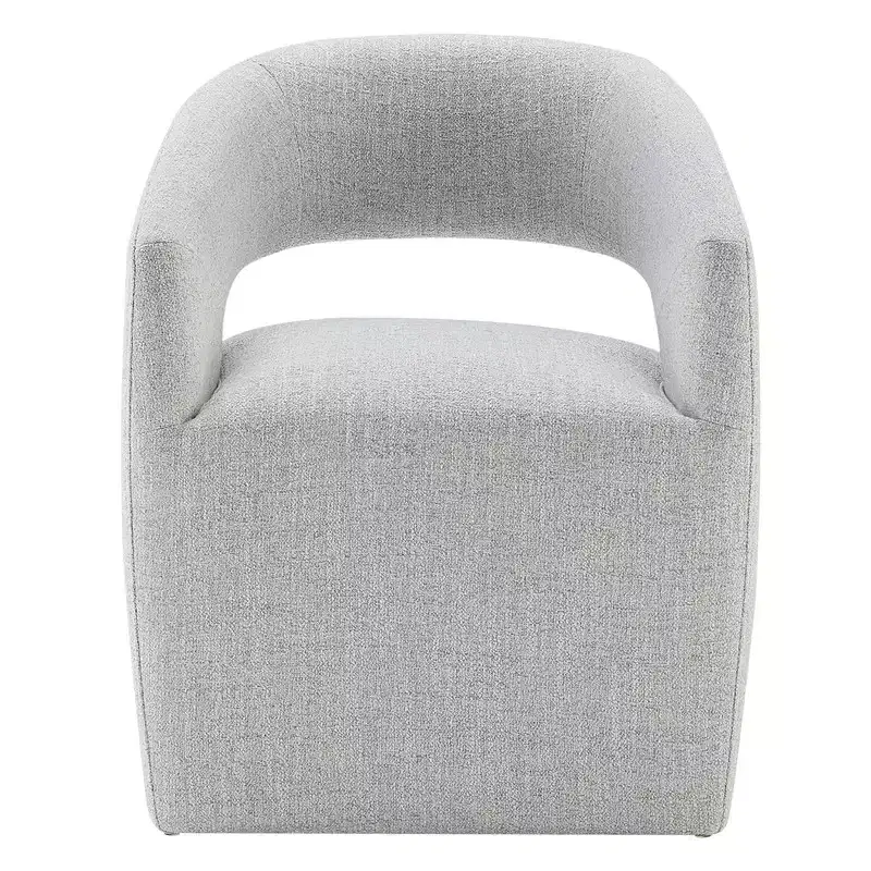 Spruce&Spring Modern Barrel Dining Chair with Caster & Open Back No Assembly Anywhere Chair