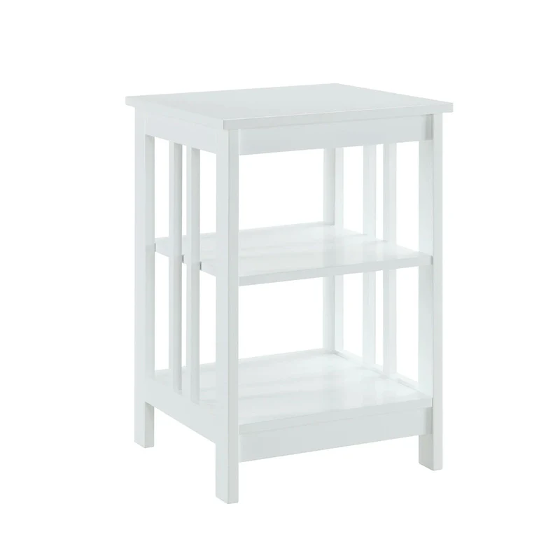 Mission End Table with Shelves