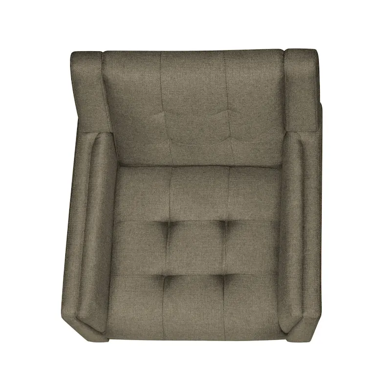 Boucle Upholstered Swivel Chair with Matte Black Base and 360-Degree Rotation