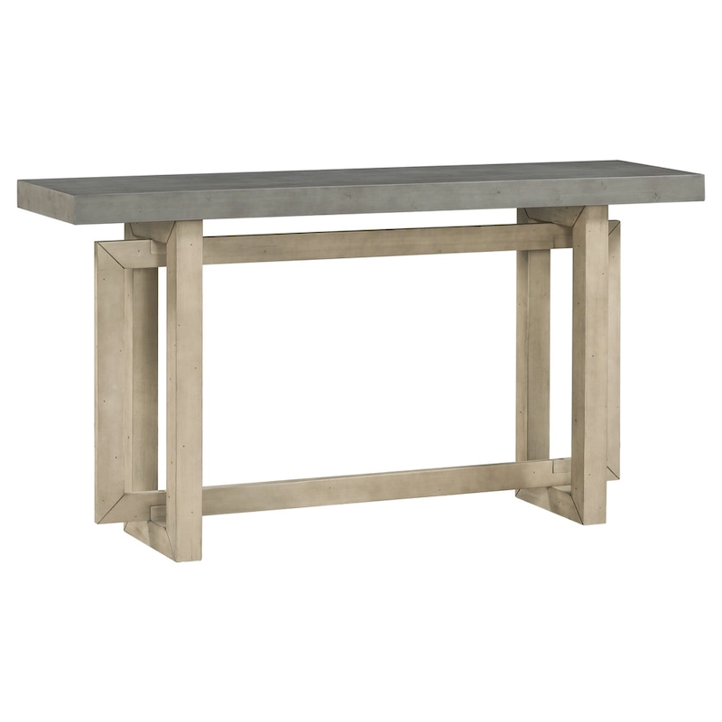 Console Table with Industrial-inspired Concrete Wood Top
