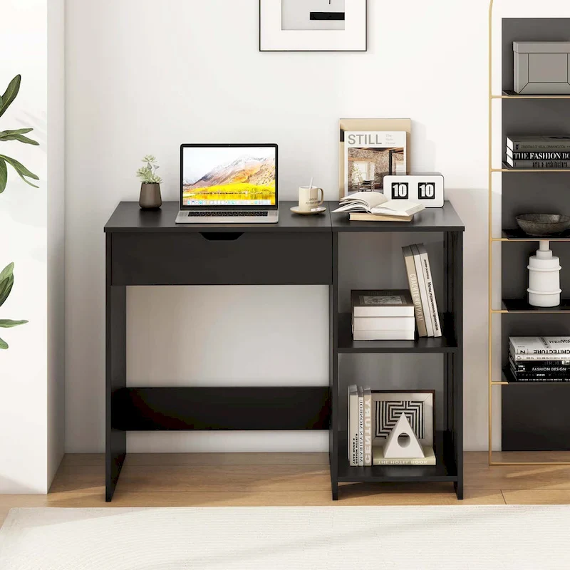 Costway Lift Top Computer Desk Standing Desk with Hidden Compartments - See Details