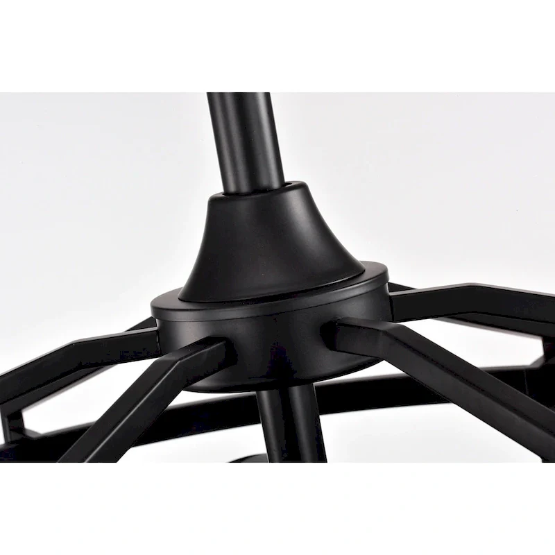 Hamza Matte Black 28-Inch Reversible 3-Blade LED Fandelier Ceiling Fan with Remote