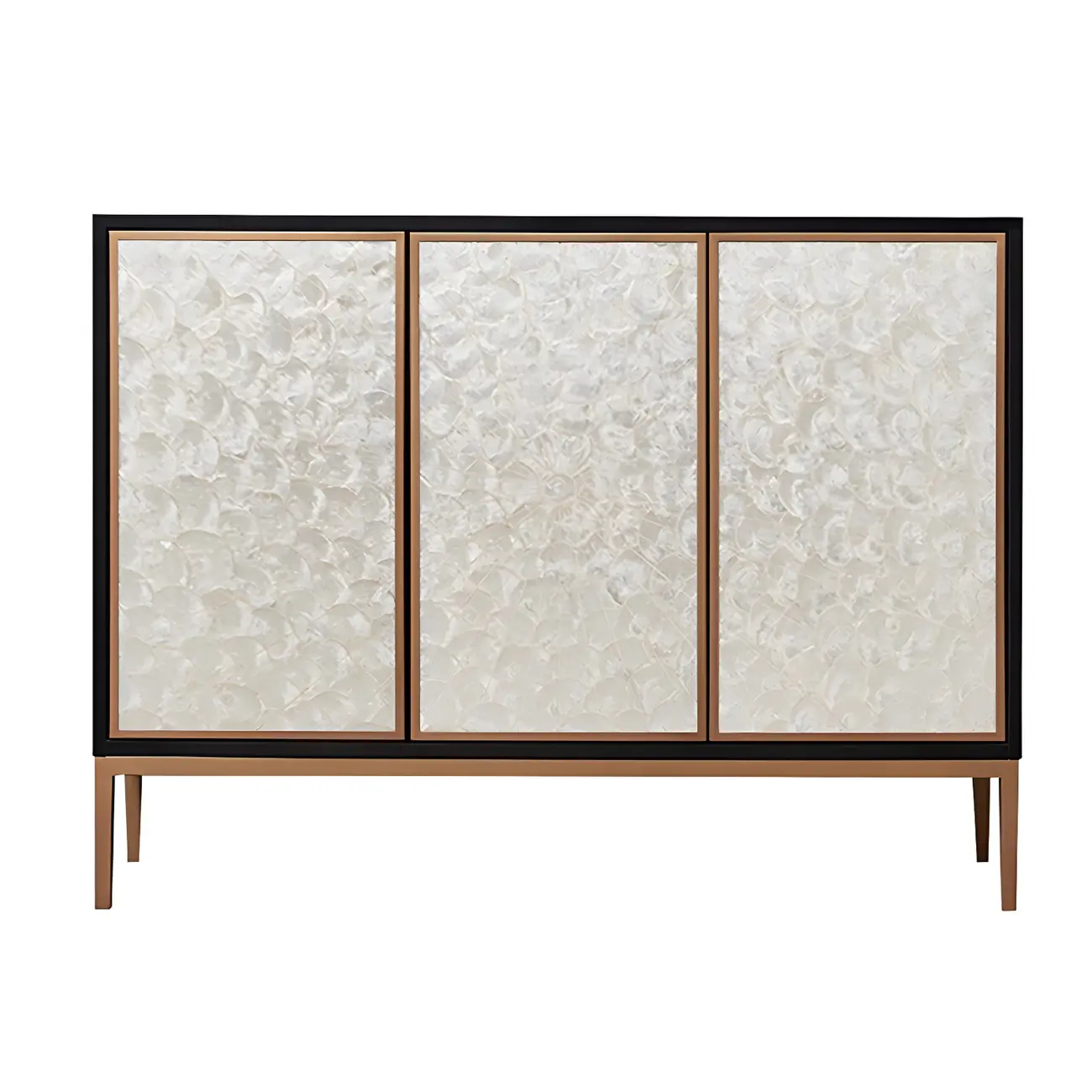 Modern Wooden Sideboard in Silver with Cabinets