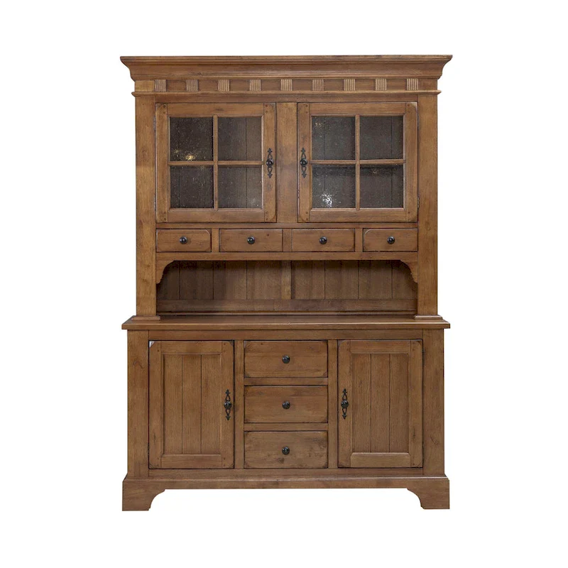Treasures Rustic Oak Buffet and Hutch