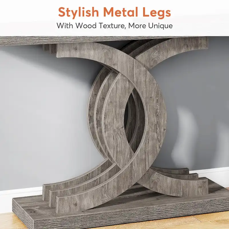 Console Table, Entryway Table with Geometric Legs, Sofa Table - 11.81D x 39.37W x 31.49H