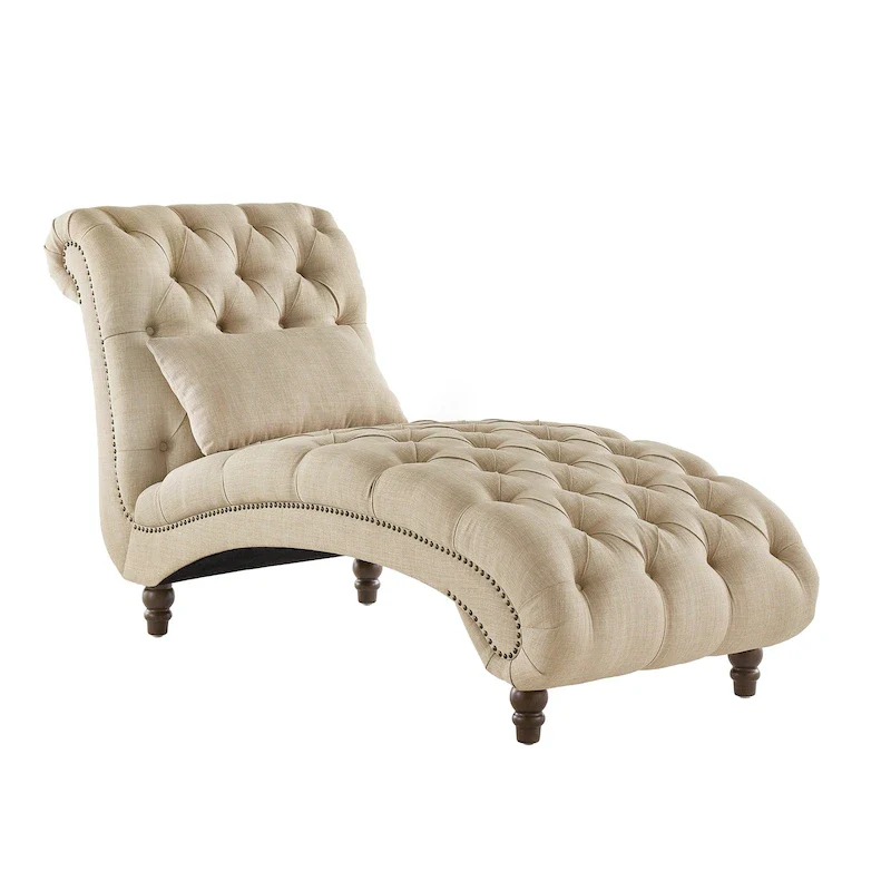 Knightsbridge Tufted Oversized Chaise Lounge by iNSPIRE Q Artisan