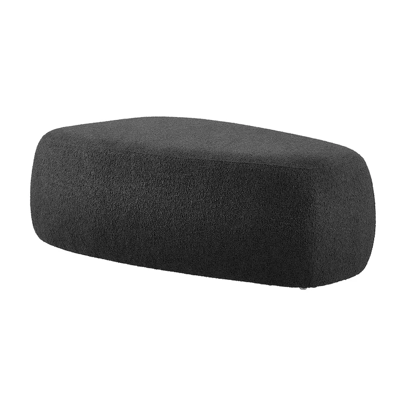 Boucle Ottoman – Charcoal / Beige, Small & Large