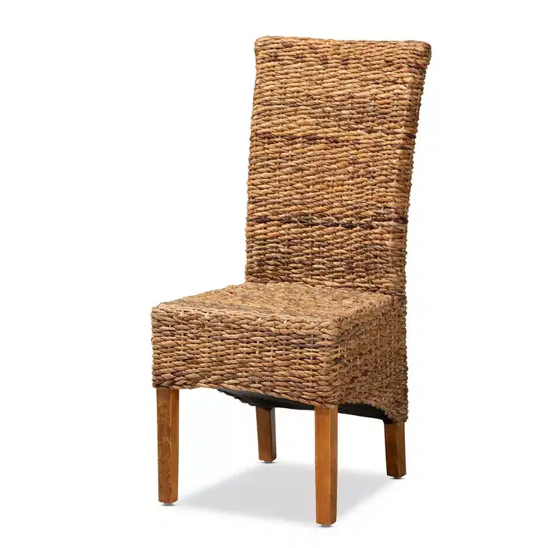 Trianna Abaca Wood Dining Chair Natural/Brown