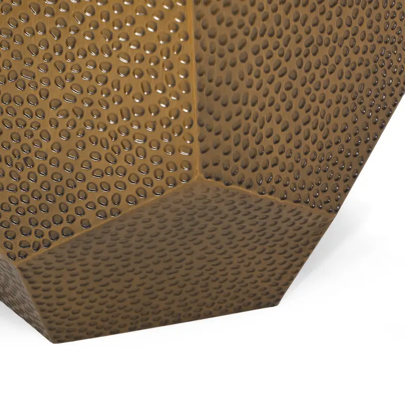 Pamsha Hammered Iron Geometric Side Table by Christopher Knight Home