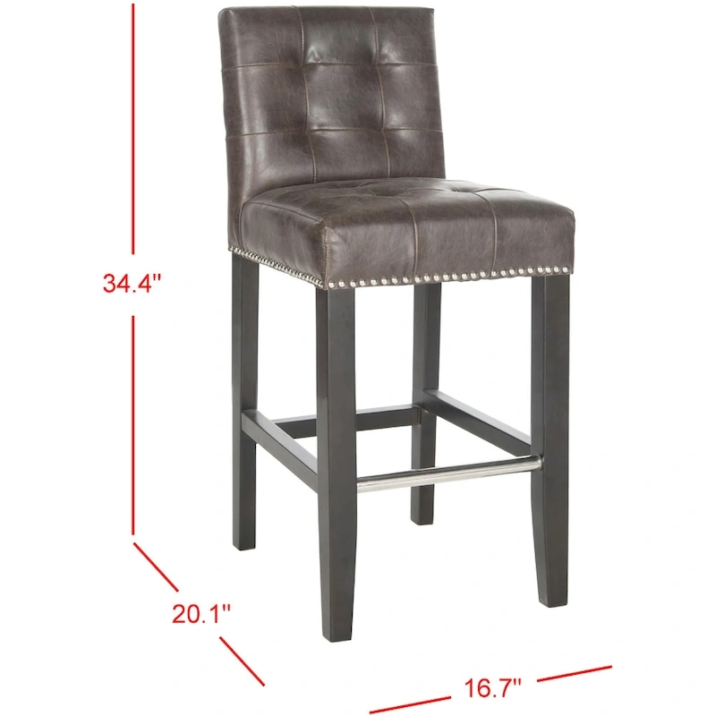 SAFAVIEH Lashunda 24-inch Counter Stool - 16.7  W x 20.1  L x 34.4  H - 17Wx20Dx34H