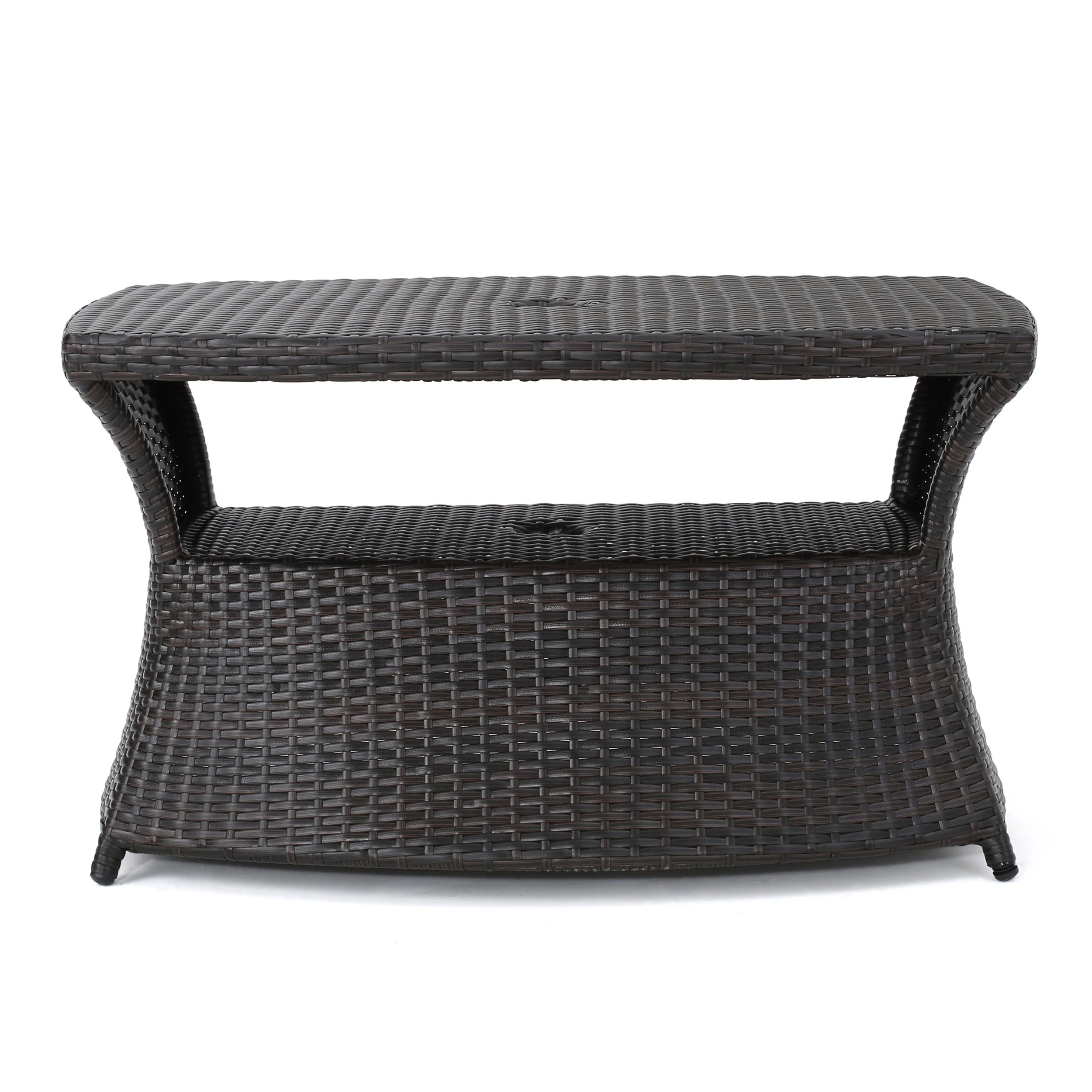 Walker Edison | Wicker Outdoor Patio Coffee Table