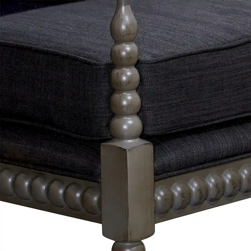 Spindle Fabric Arm Chair