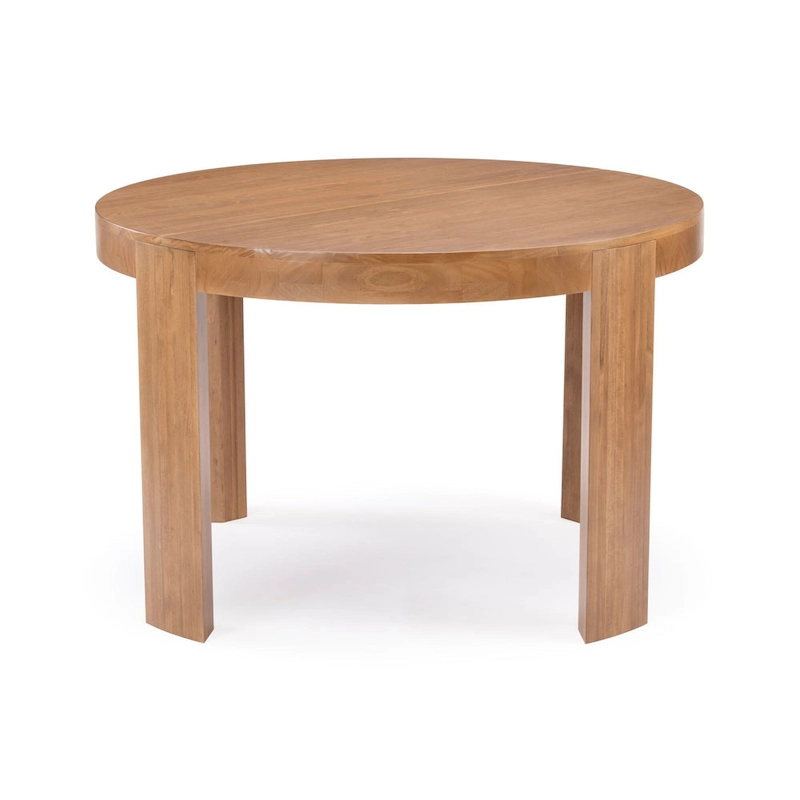 Plank and Beam Contour Solid Wood Round Dining Table - 47