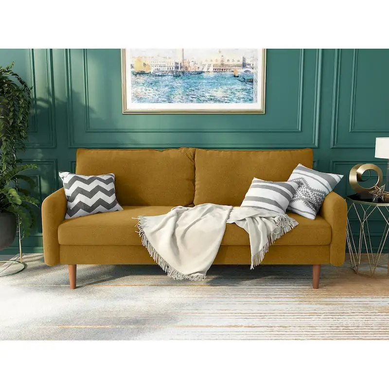 70Velvet Square Arm Sofa