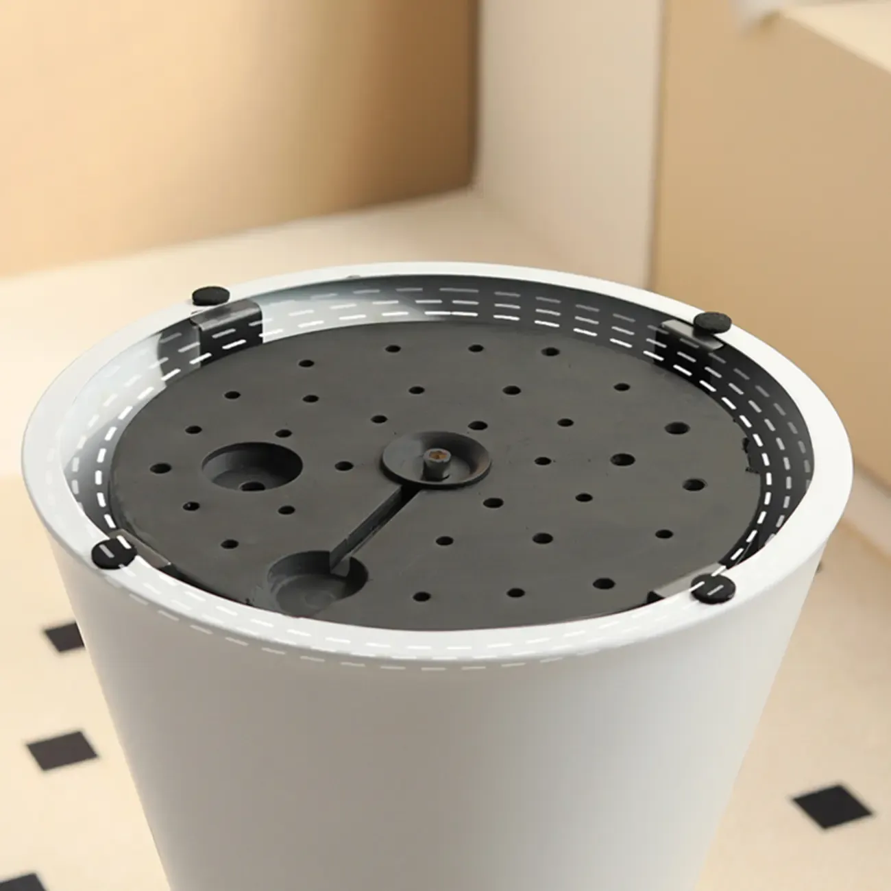 Elegant Pedestal Round White Marble Bar Table