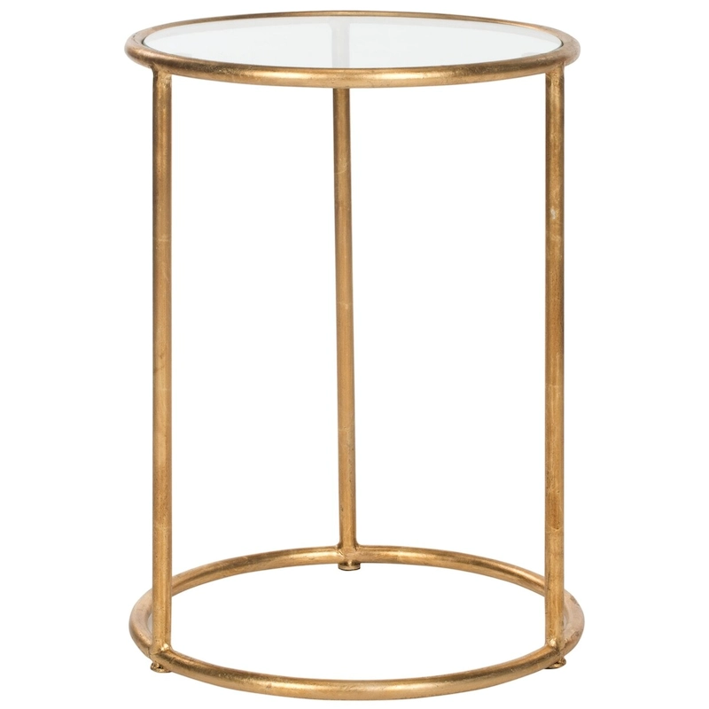 SAFAVIEH Treasures Sonya Gold/ Mirror Top Accent Table - 15 x 15 x 19.7 - 15Wx15Dx20H