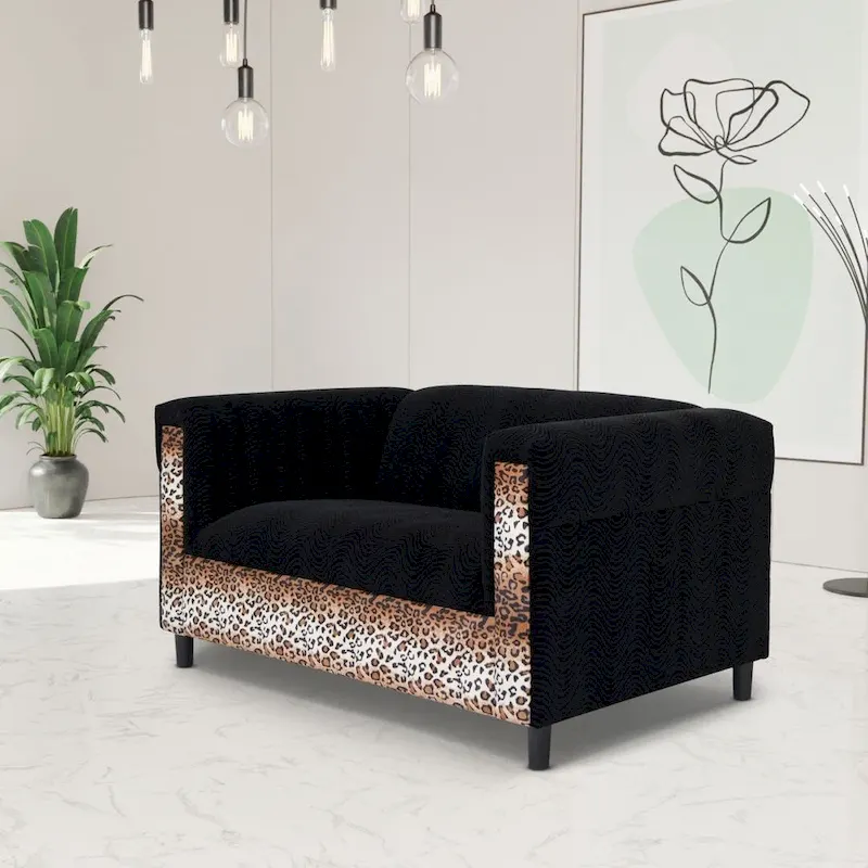 Coast to Coast Sofas Mid Century Modern Loveseat Sofa Solid Wood Frame Upholstered