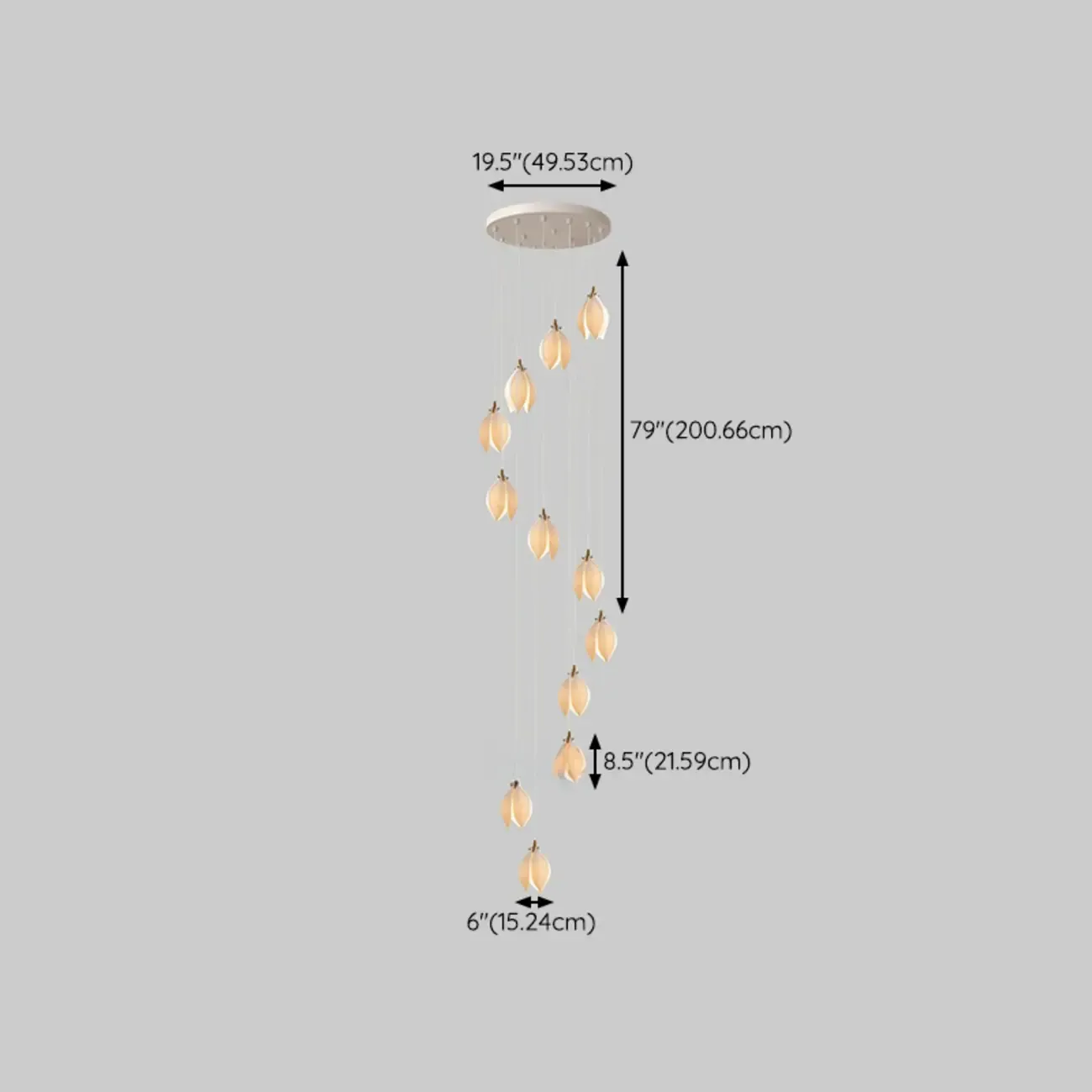 Elegant Ceramic Bud Shape LED Pendant Lamp