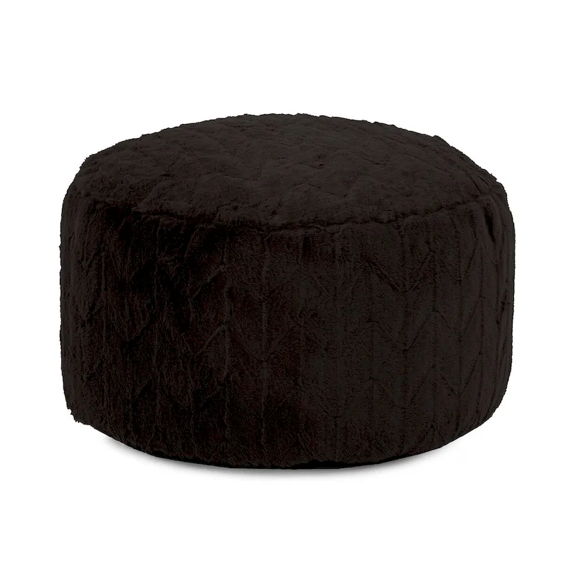 Allan Andrews Foot Pouf Angora Ebony