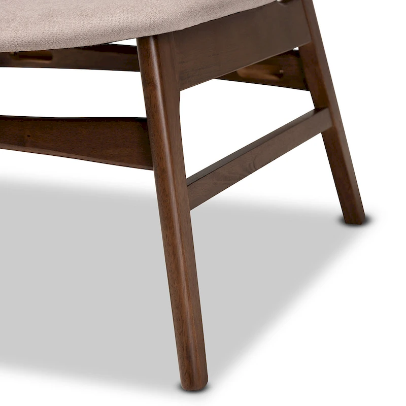 Benito Mid-Century Modern Transitional Fabric and Wood Accent Chair