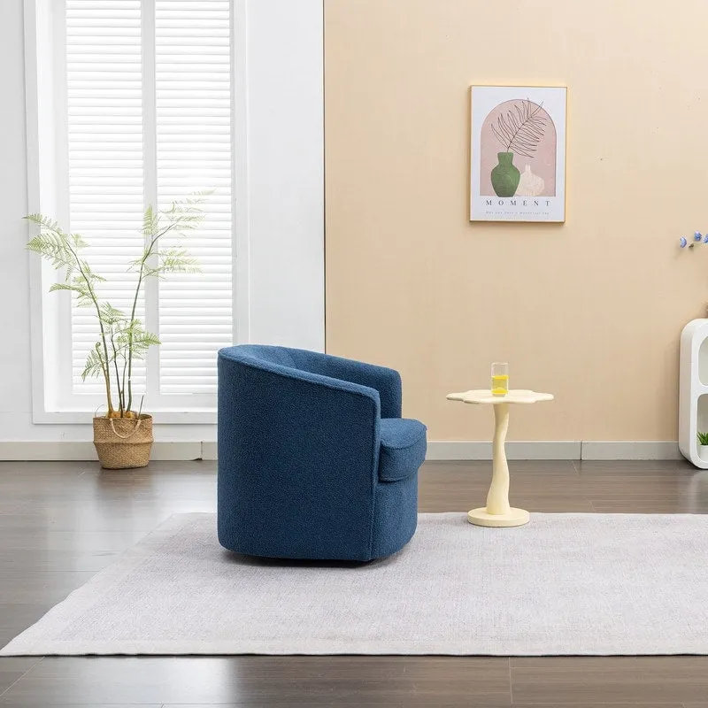 SEYNAR Modern Boucle Upholstered 360 Degree Swivel Accent Club Chair