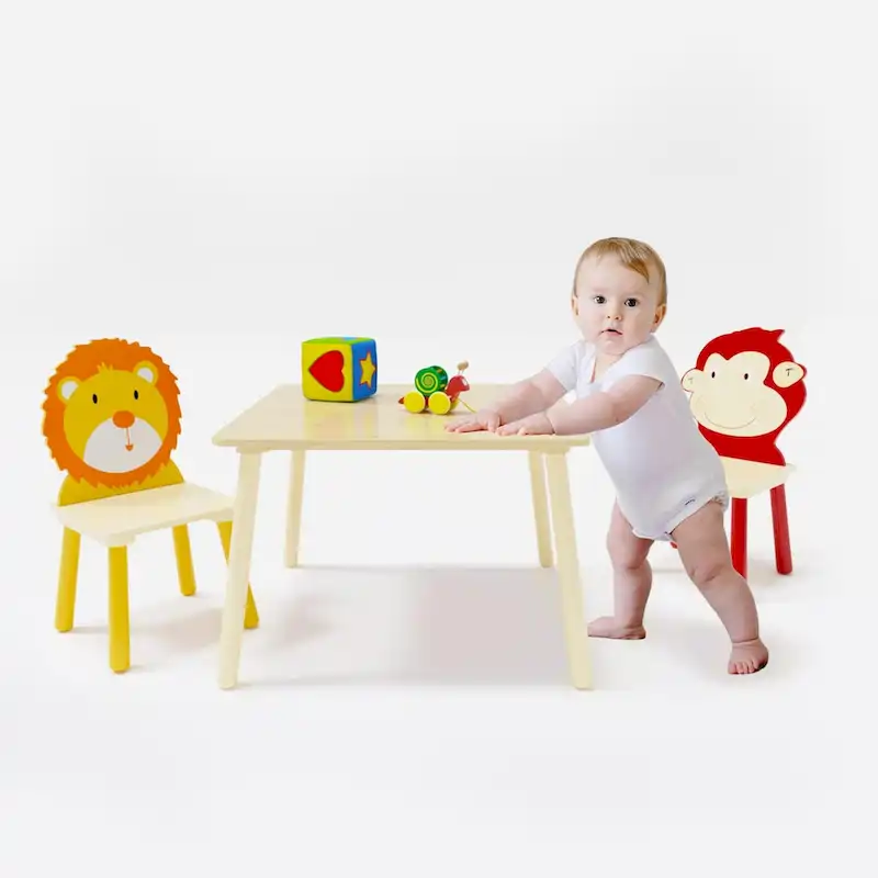 3 Pieces Toddler Table and Chair Set
