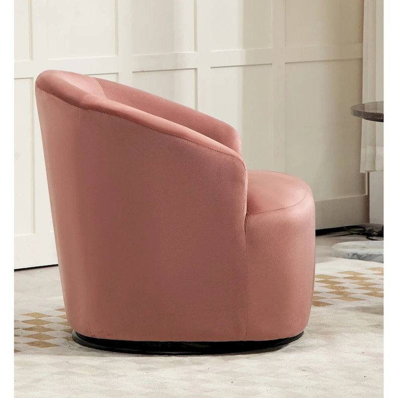 Modern Velvet Upholstered Swivel Accent Chair