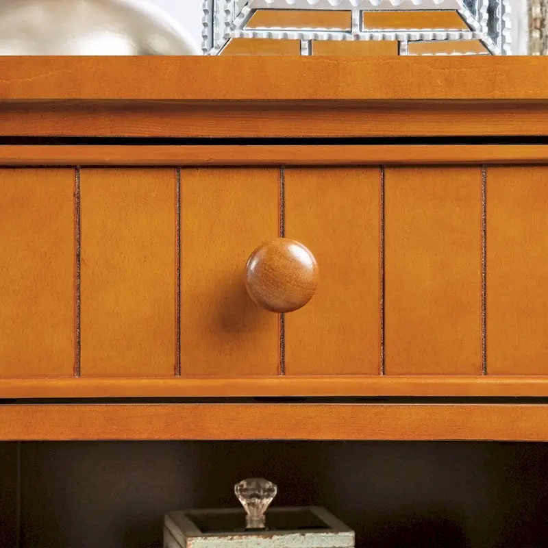 Ettrick Transitional Espresso Wood 1-Drawer Night Stand