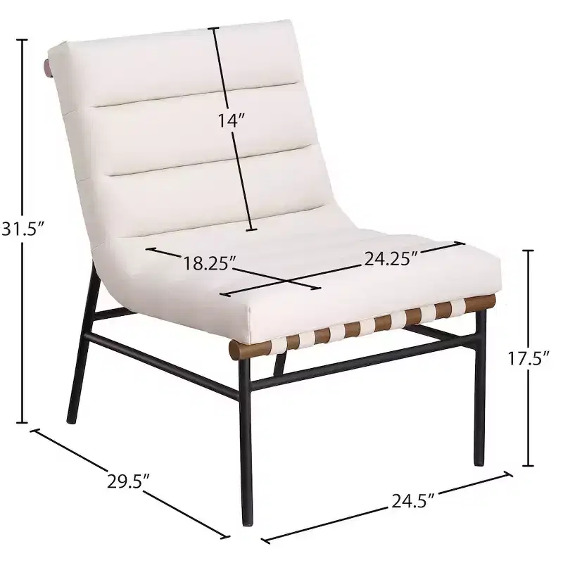 Meridian Furniture,Burke Vegan Leather Accent Chair