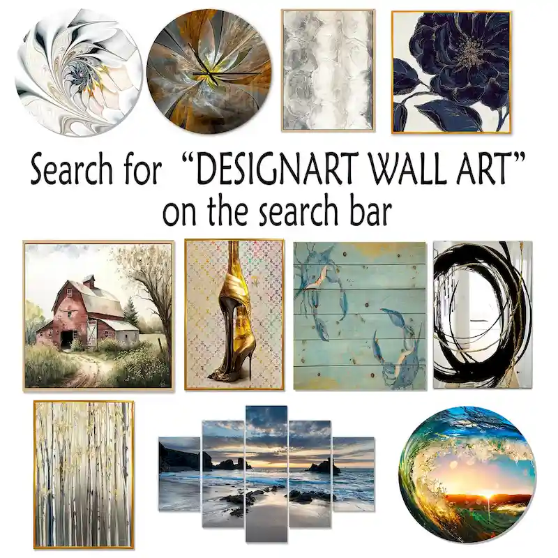 Designart Pastel Abstract With Blue Black & Gold Spots III Upholstered Fractals Accent Chair and Modern Arm Chair