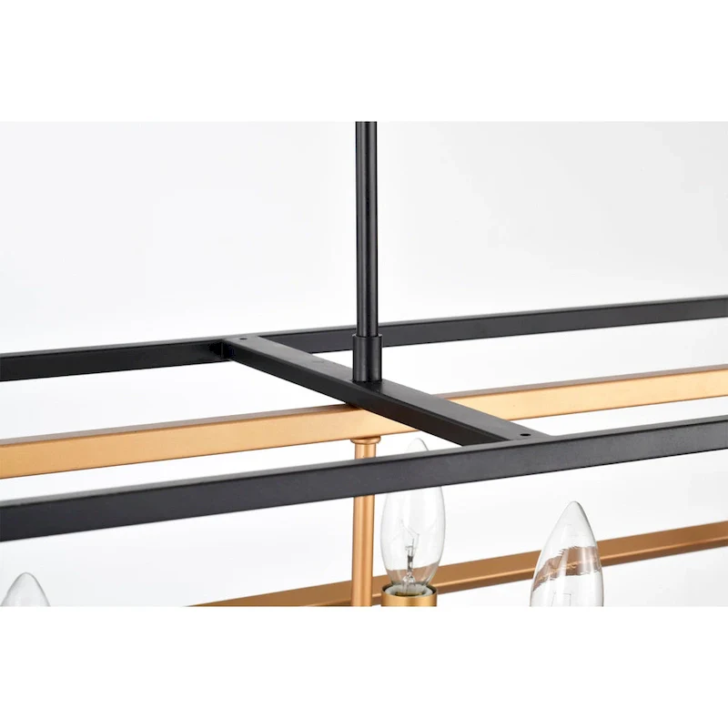 Tilla 39 Inch Matte Black Modern Kitchen Island with 8 Candle Light