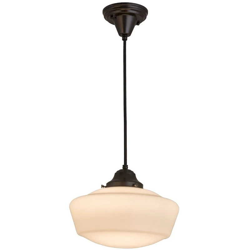 12 W Revival Schoolhouse W/Traditional Globe Pendant