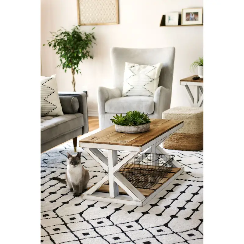 Aztec White Combo Coffee Table