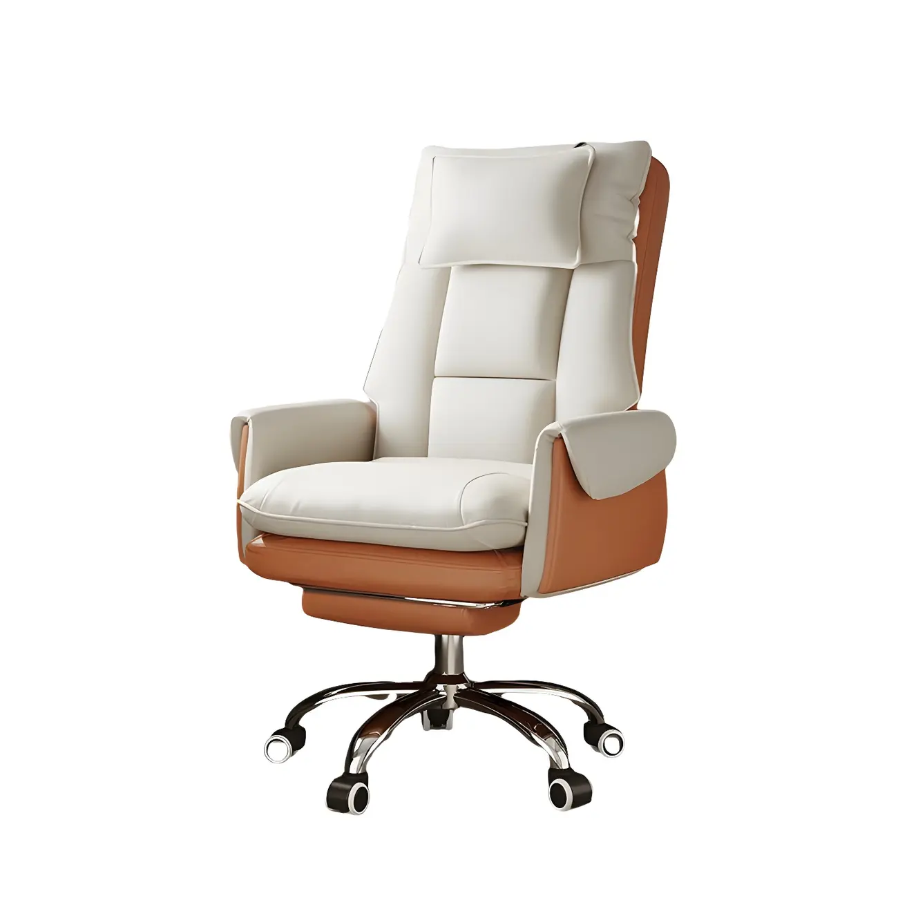 Modern High Back Ergonomic Leather Swivel Executive Office Chair