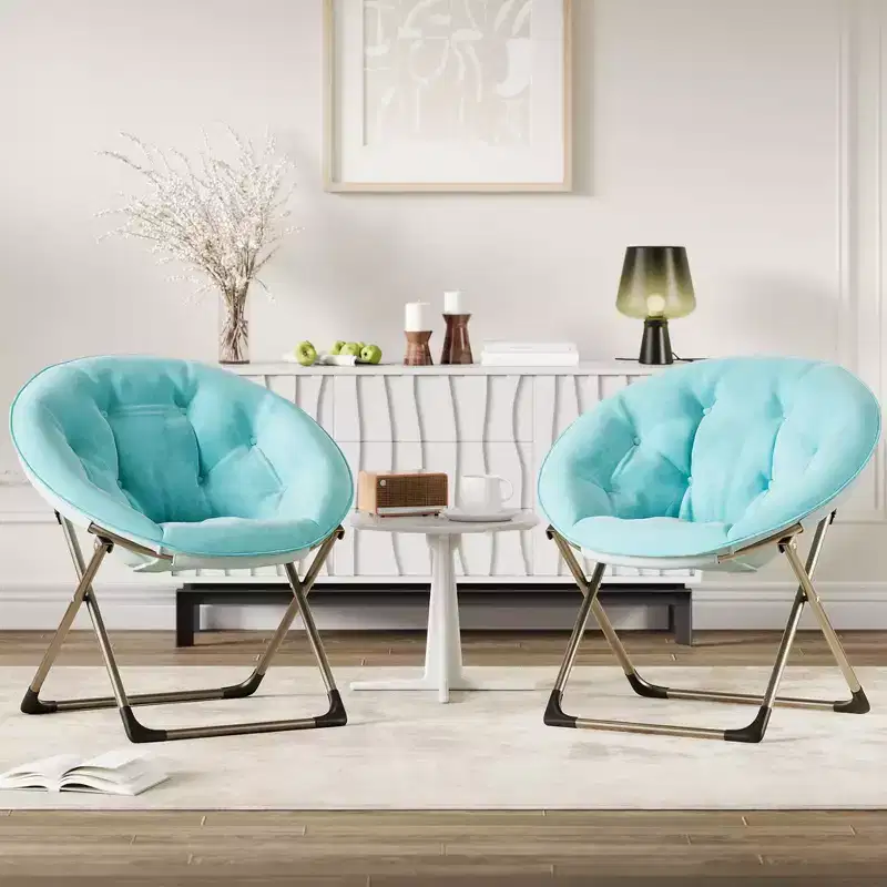 Faux Fur Saucer Chair, Folding Style, 1-Person
