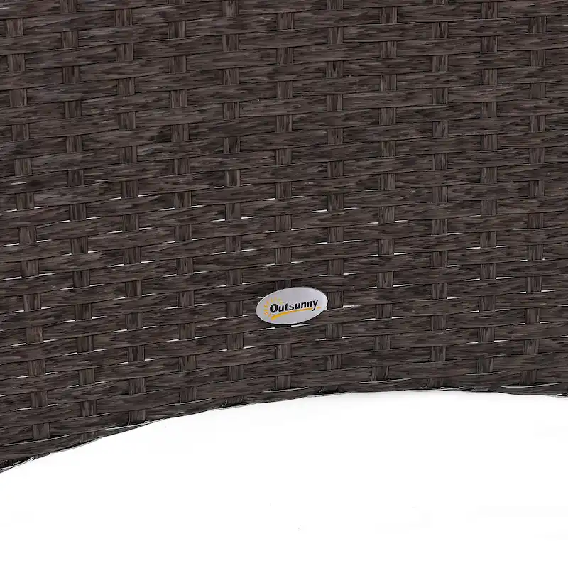 Outsunny 5-piece Wicker Patio Chairs, Ottomans, and Coffee Table Set