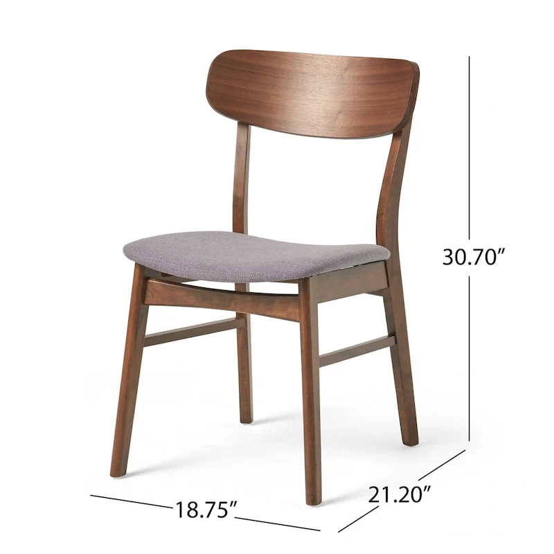 Fabric-upholstered Wood Dining Chairs